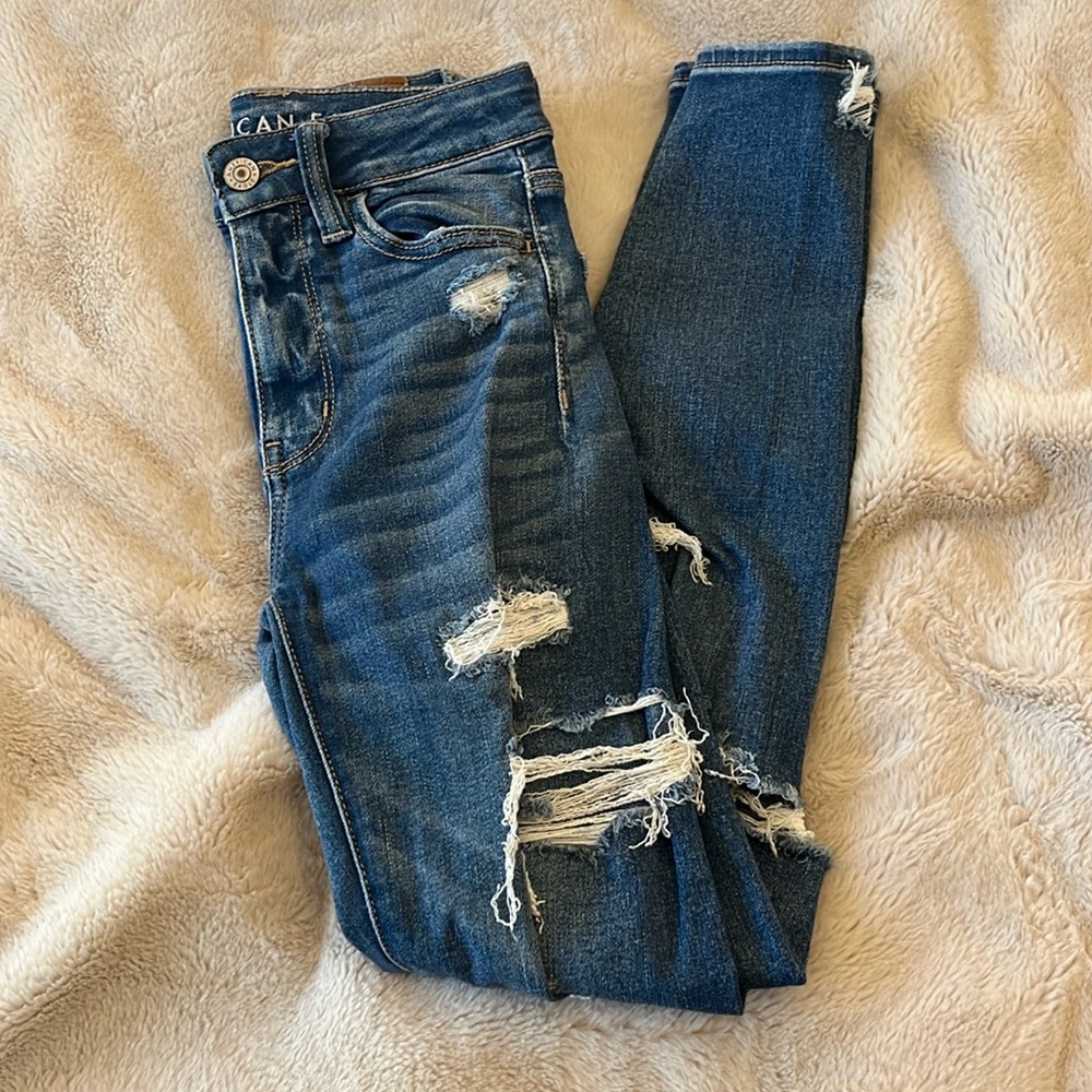 American Eagle high rise skinny jeans